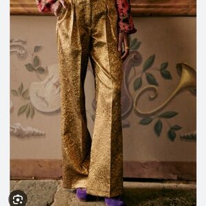 Sezane Théophile trousers in gold size 6